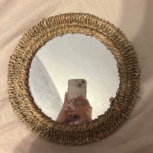 wicker mirror